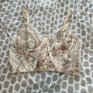Floral Lace Bralette with Soft Hues
